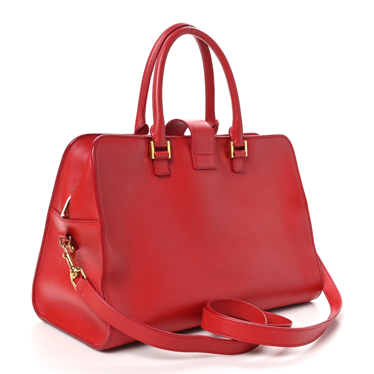 Calfskin Medium Monogram Cabas Lipstick Red