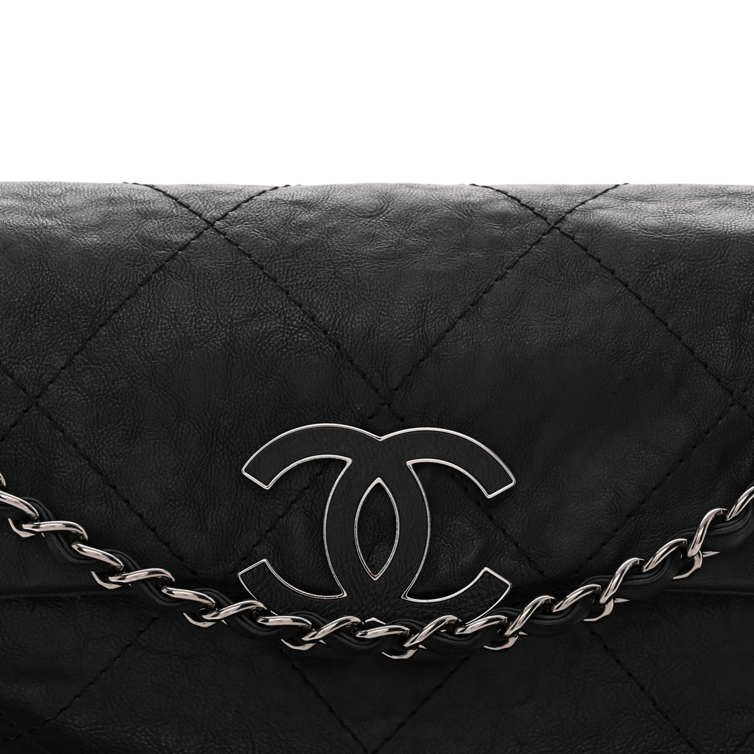 Chanel Calfskin Quilted Large Hamptons Flap Black 8 of 13