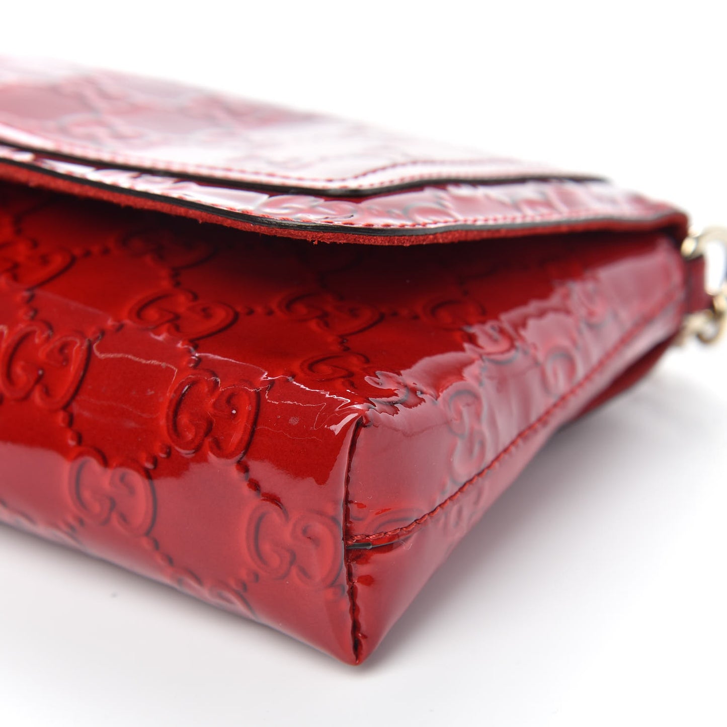 Patent Guccissima Mini Mayfair Bag Red