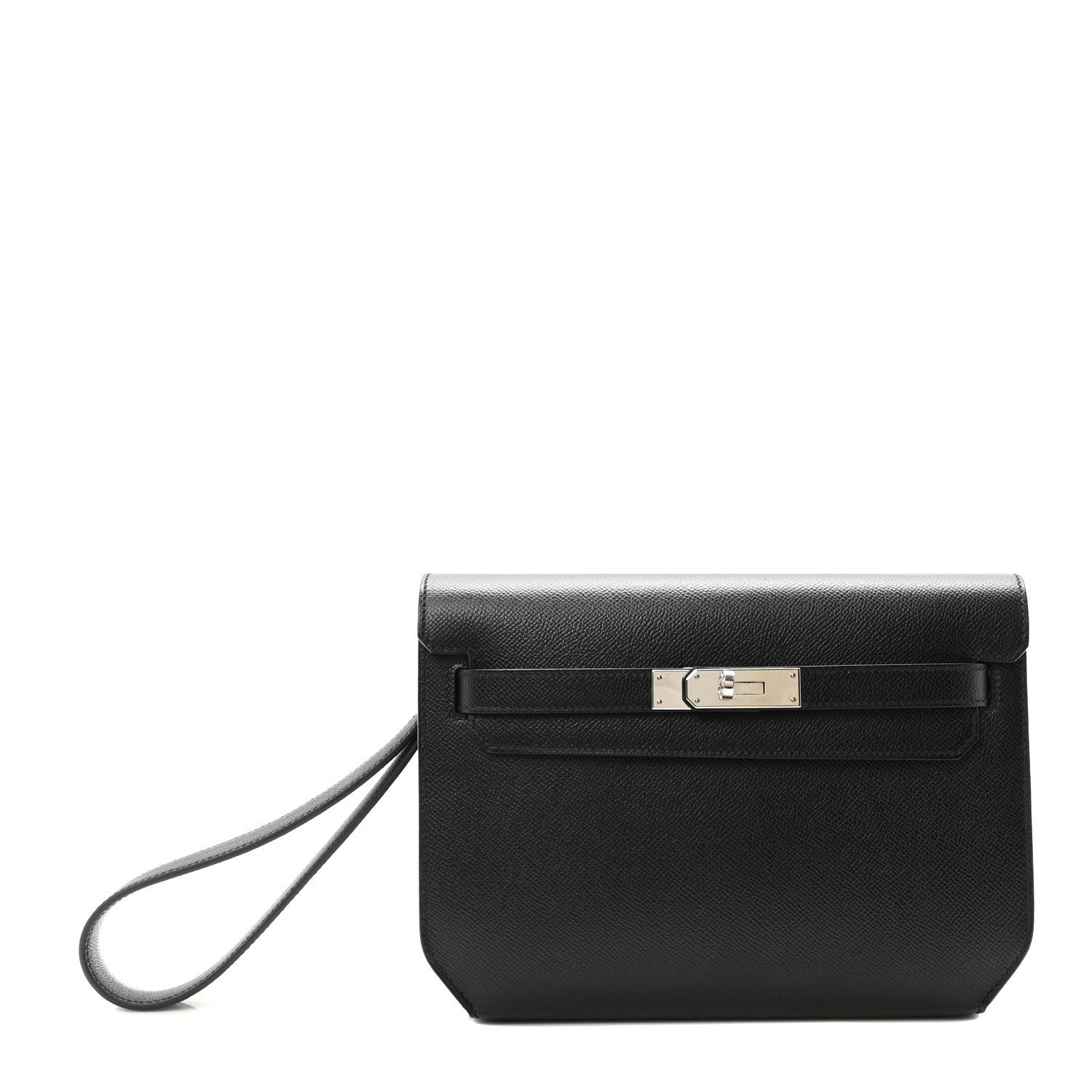 Hermes Epsom Kelly Depeches 25 Pouch Black 1 of 11