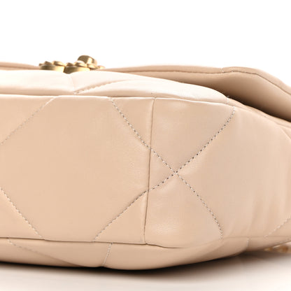 Chanel Lambskin Quilted Medium Chanel 19 Flap Beige 10 of 10