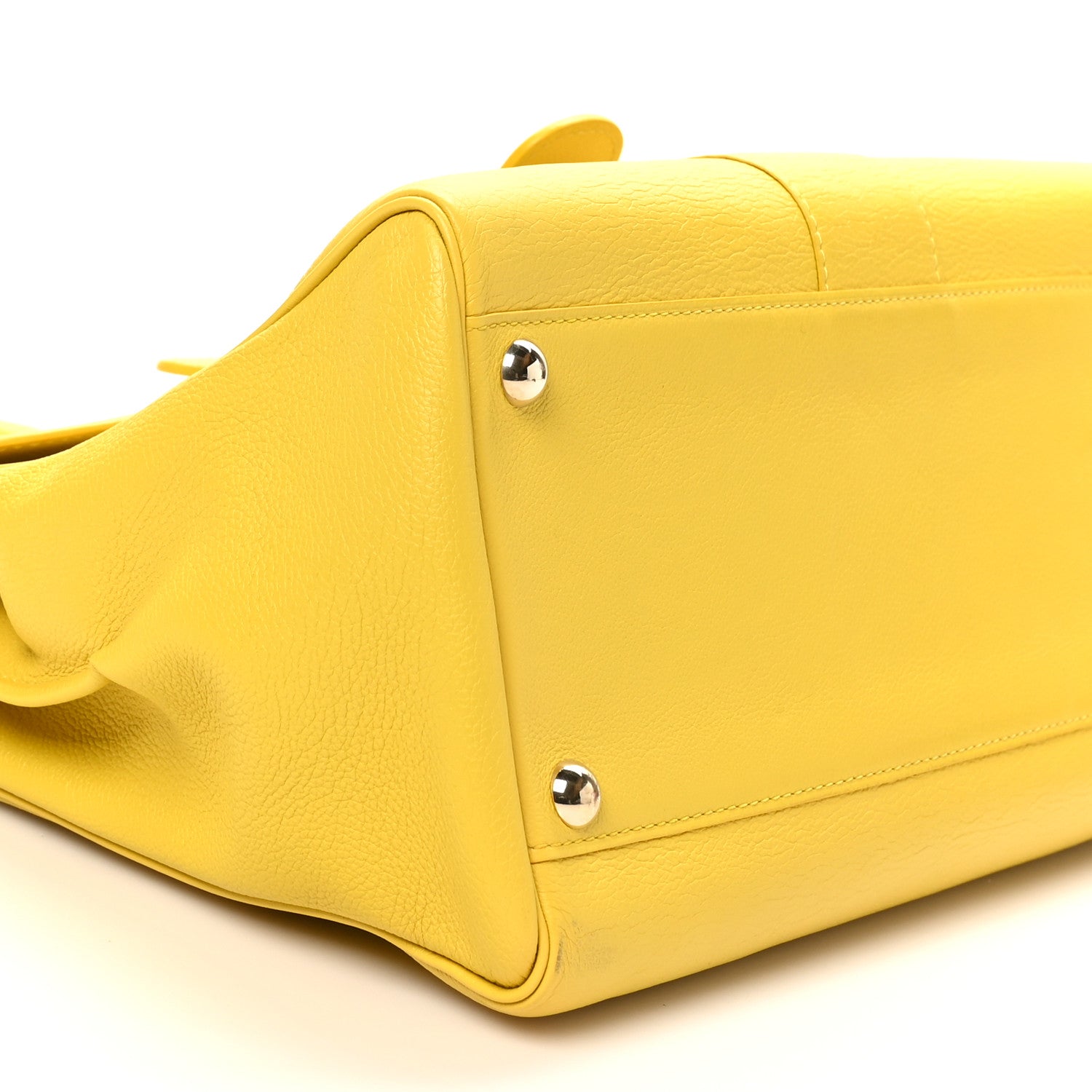 Delvaux Grained Calfskin MM Brillant Satchel Yellow 10 of 11