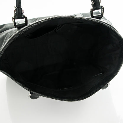 Gucci Nylon Monogram Medium GG Charm Dome Satchel Black 5 of 7