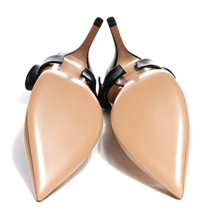 Valentino Garavani Patent Bow Pumps 40 Nude Black 5 of 7