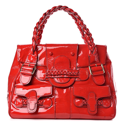 Valentino Garavani Patent Large Histoire Red 1 of 25