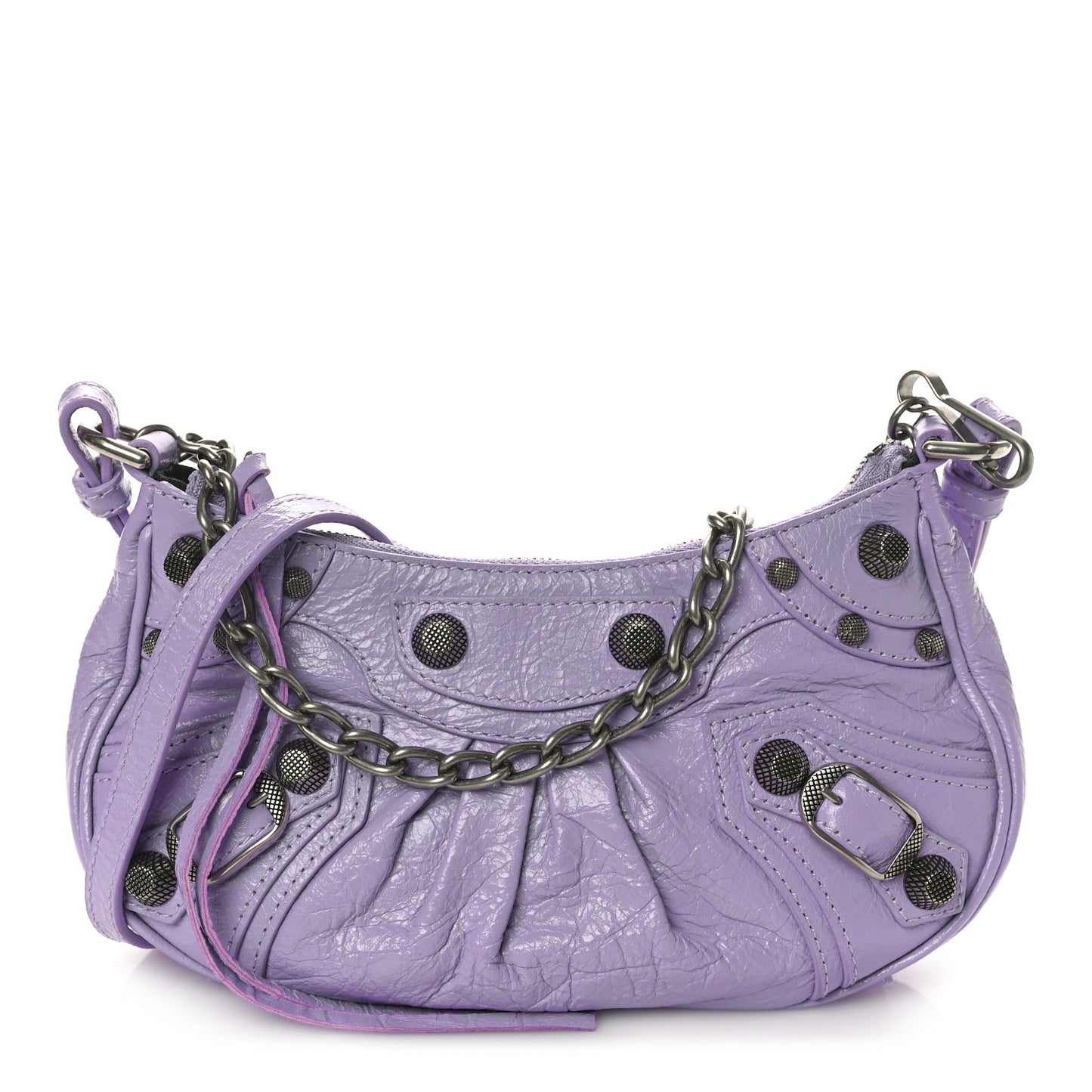 Agneau Arena Le Cagole Mini Purse With Chain Lilac