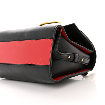 Alexander McQueen Calfskin The Small Story Bag Black Red 10 of 14