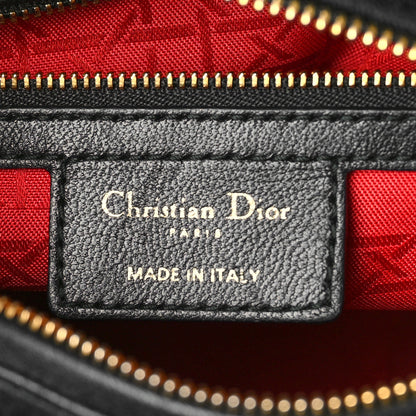 Christian Dior Lambskin Cannage Medium Lady Dior Black 6 of 10