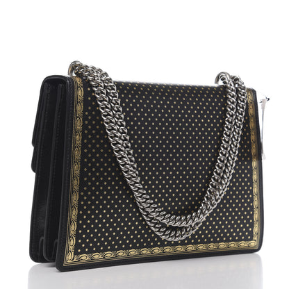 Gucci X SEGA Calfskin GUCCY Stars Medium Dionysus Shoulder Bag Black Gold 2 of 12