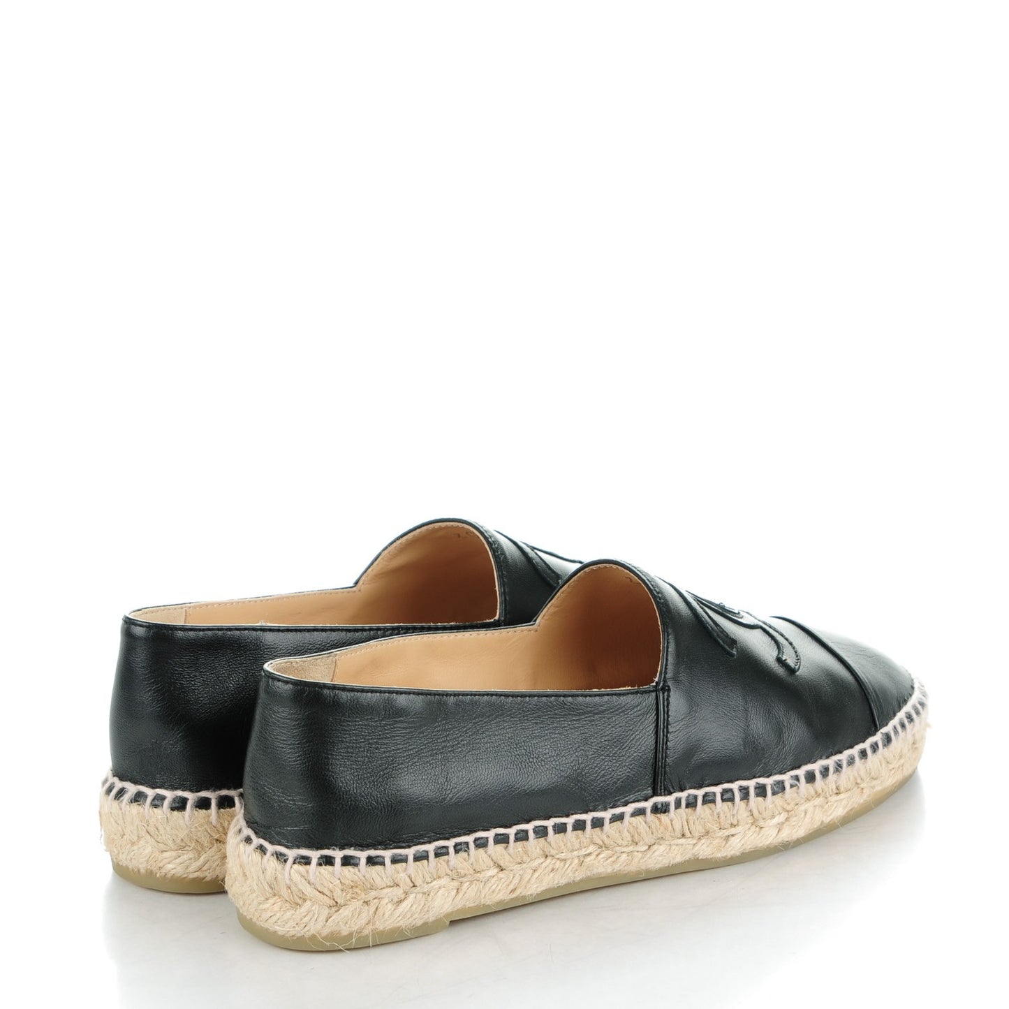Lambskin CC Espadrilles 37 Black