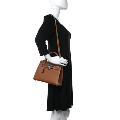 Hermes Madame Calfskin Kelly Sellier 25 Gold 2 of 10