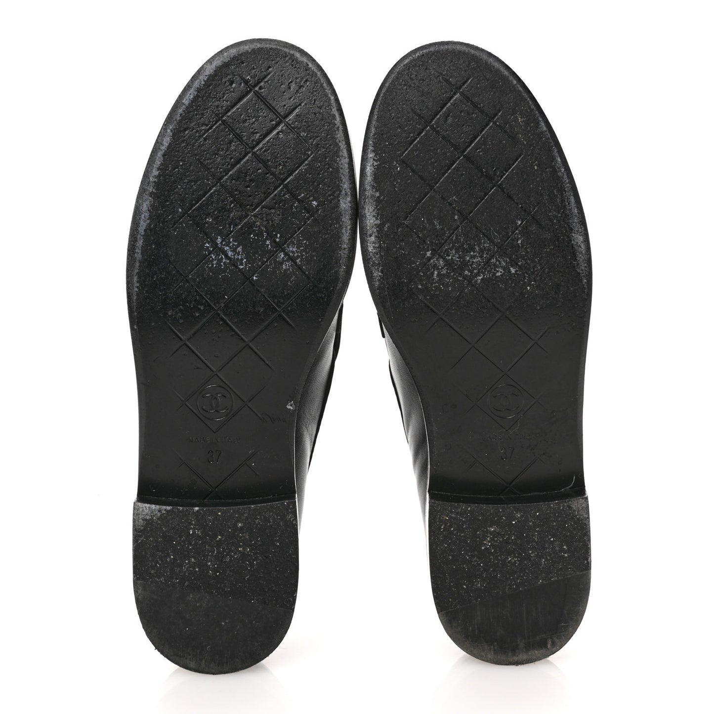 Lambskin Quilted CC Turnlock Loafers 37 Black