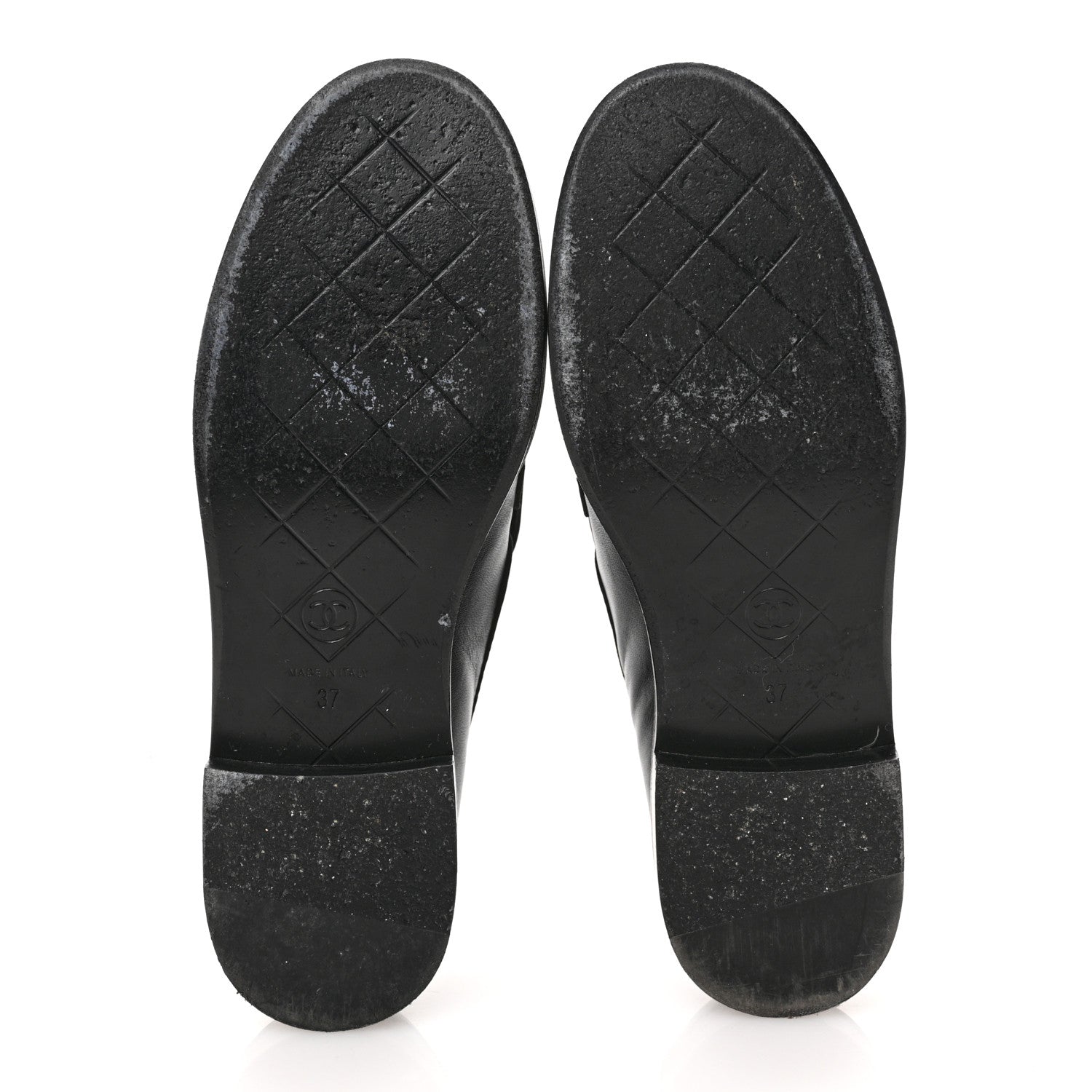 Chanel Lambskin Quilted CC Turnlock Loafers 37 Black 6 of 10