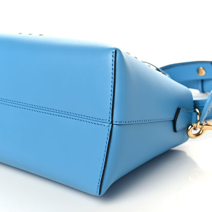 Fendi Vitello King Macro Stitchings Logo Medium By The Way Boston Bag Cyber Blue 7 of 7