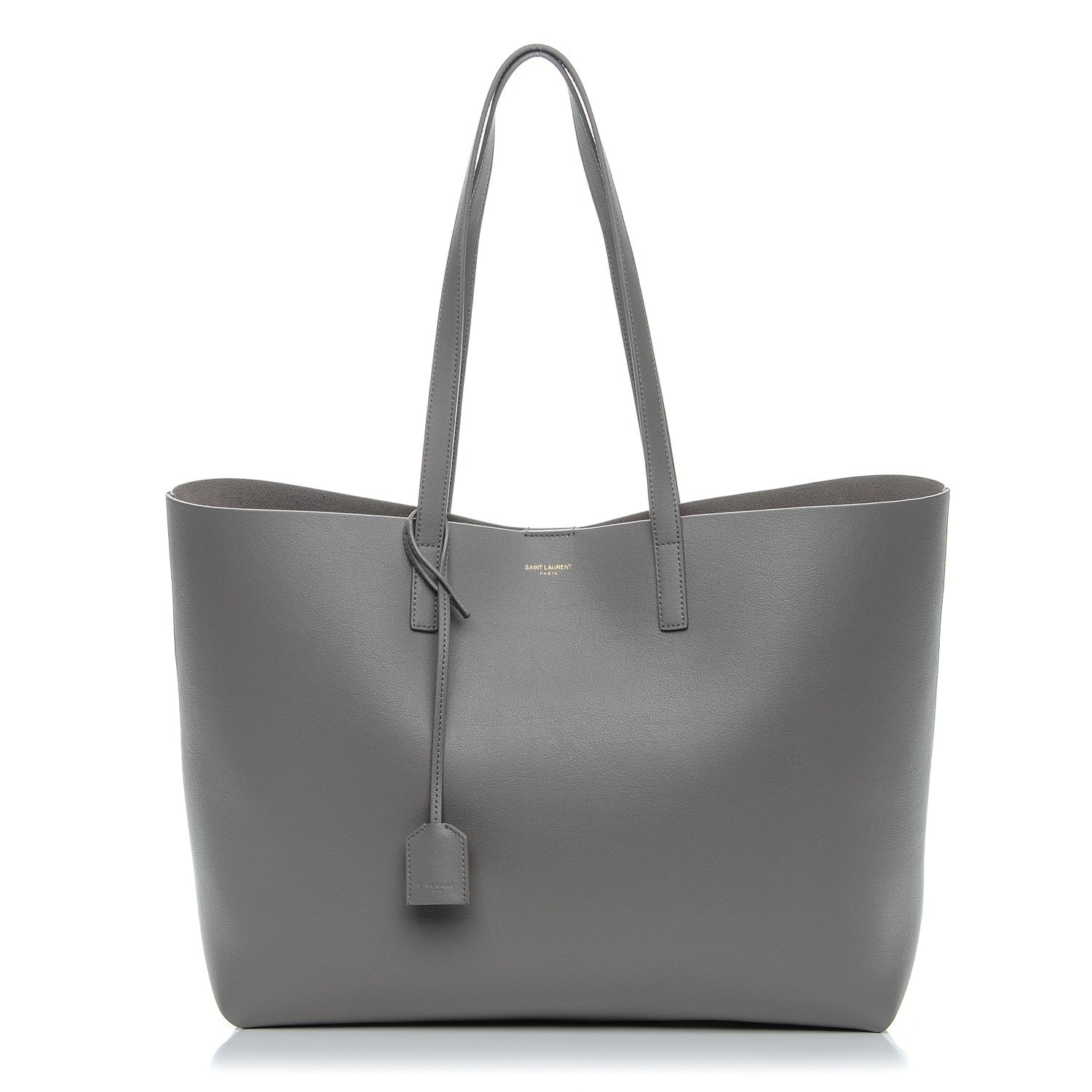 Saint Laurent Calfskin Large Shopping Tote Fog 1 of 9