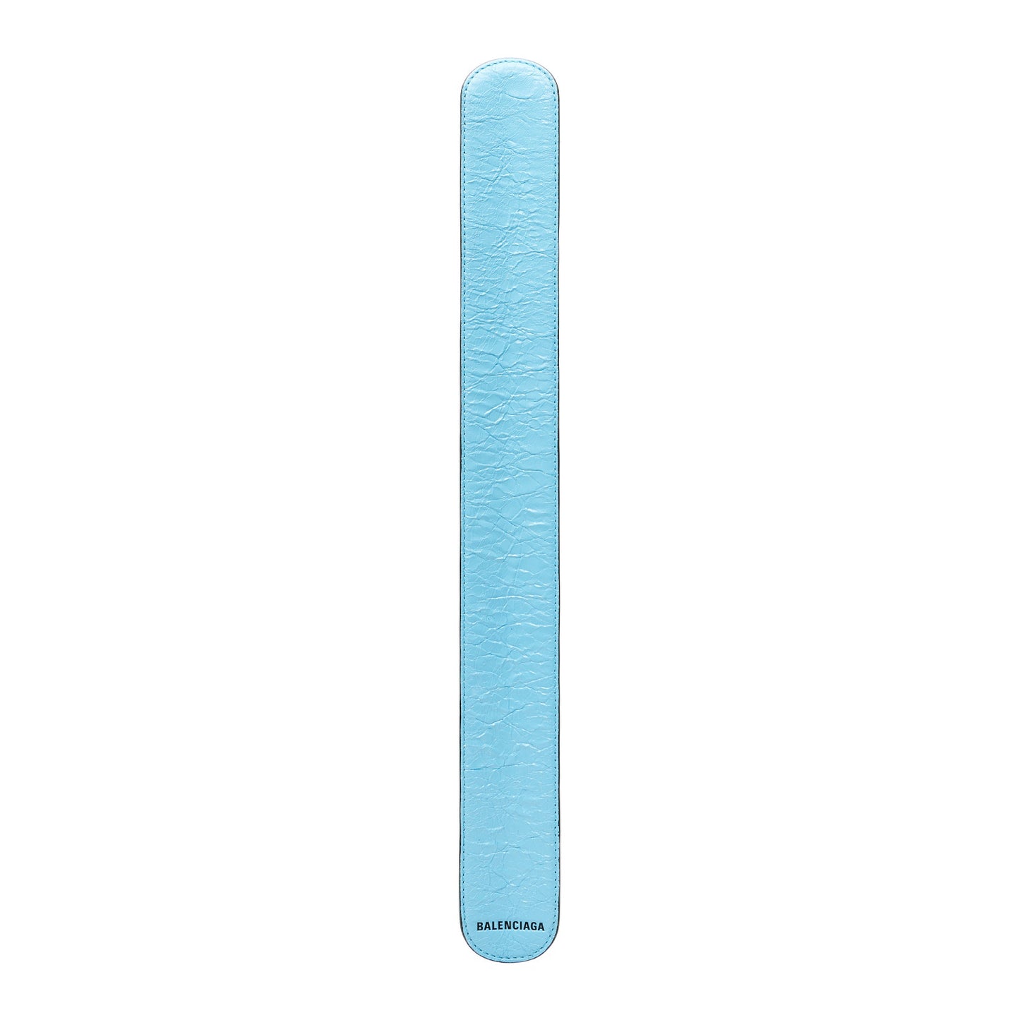 Calfskin Cycle Slap Bracelet Baby Blue Black