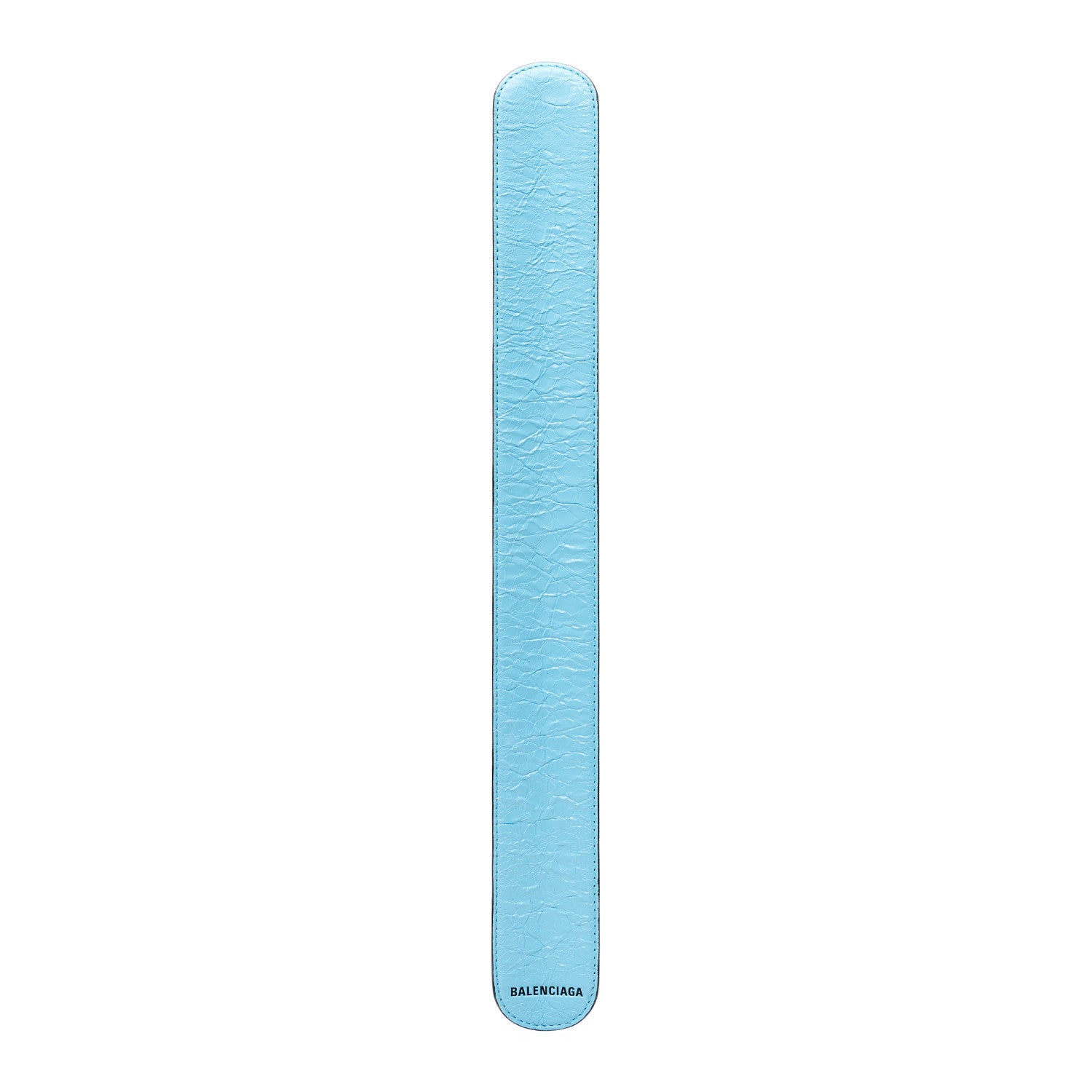 Balenciaga Calfskin Cycle Slap Bracelet Baby Blue Black 3 of 5