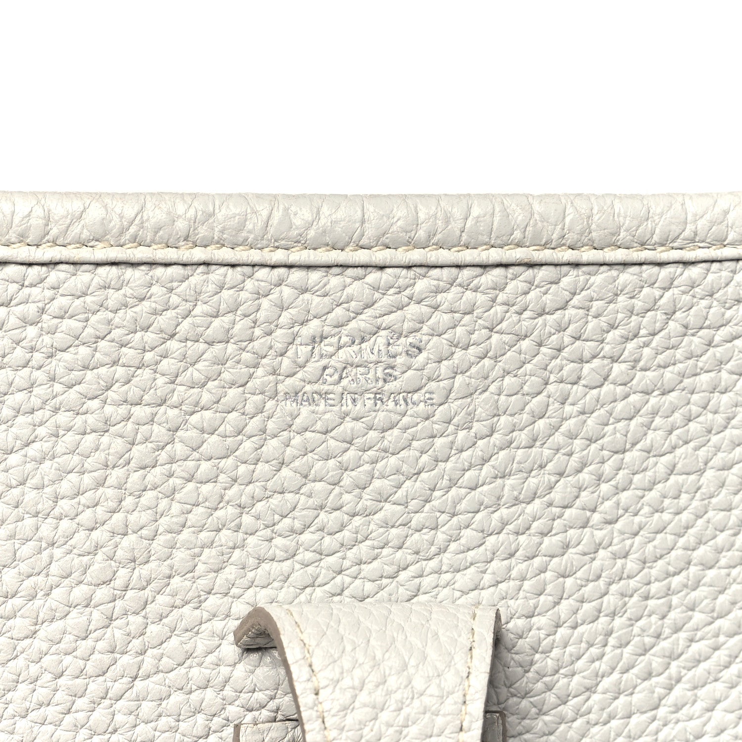 Hermes Taurillon Clemence Evelyne III PM Gris Perle Bleu Lin 6 of 9