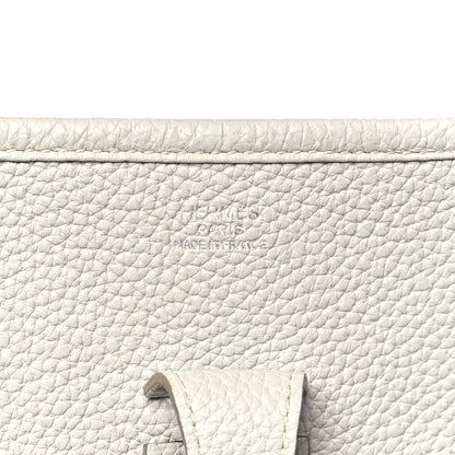Hermes Taurillon Clemence Evelyne III PM Gris Perle Bleu Lin 6 of 9