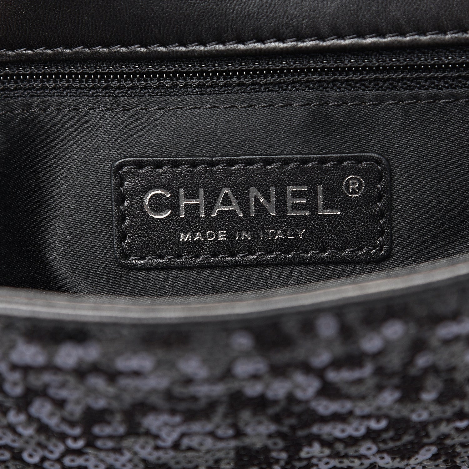 Chanel Sequin Lambskin Medium Moonlight on Water Flap Black 5 of 10