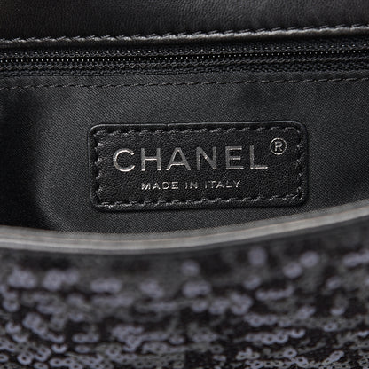 Chanel Sequin Lambskin Medium Moonlight on Water Flap Black 5 of 10