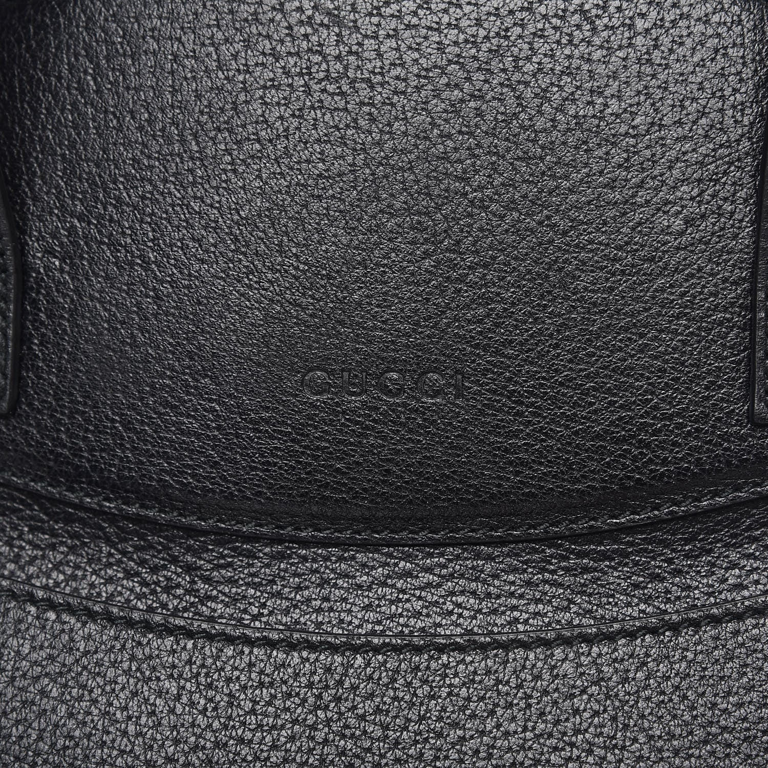 Gucci Grained Calfskin Web Crystal Butterfly Stripe Medium Totem Top Handle Bag Black 9 of 10