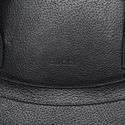 Gucci Grained Calfskin Web Crystal Butterfly Stripe Medium Totem Top Handle Bag Black 9 of 10