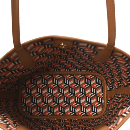 MCM Visetos Mini Liz Reversible Shopper Tote Cognac 6 of 10