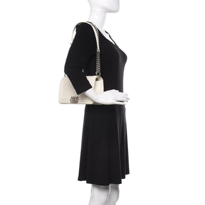 Chanel Calfskin Quilted Medium Boy Flap White 3 of 10