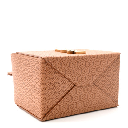 Saint Laurent Calfskin Monogram Take Away Box Dusty Vintage Brown Gold 4 of 11