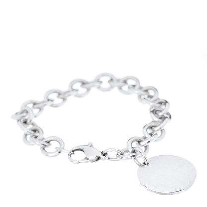 Tiffany Sterling Silver Round Tag Charm Bracelet 1 of 4