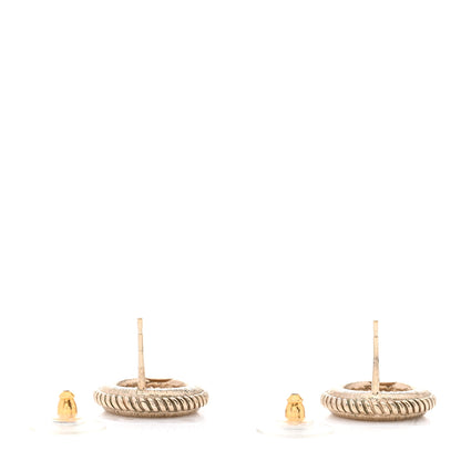 Chanel CC Round Earrings Gold 3 of 4
