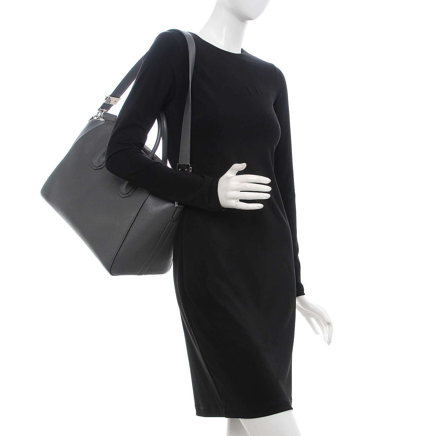 Givenchy Sugar Goatskin Medium Antigona Dark Grey 2 of 10