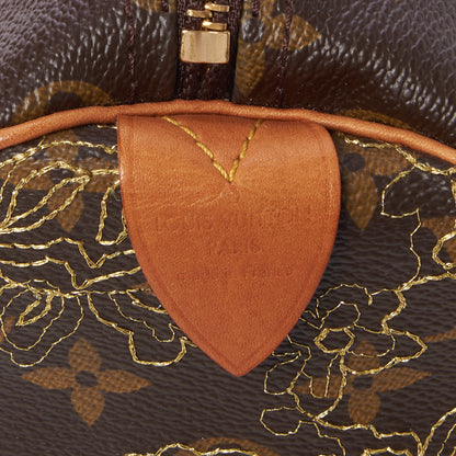 Louis Vuitton Monogram Dentelle Speedy 30 Gold 8 of 9