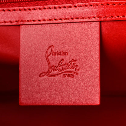 Christian Louboutin Calfskin Leopard Spiked Medium Paloma Red 5 of 7