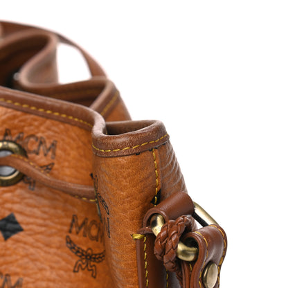 MCM Visetos Drawstring Bucket Bag Cognac 15 of 20
