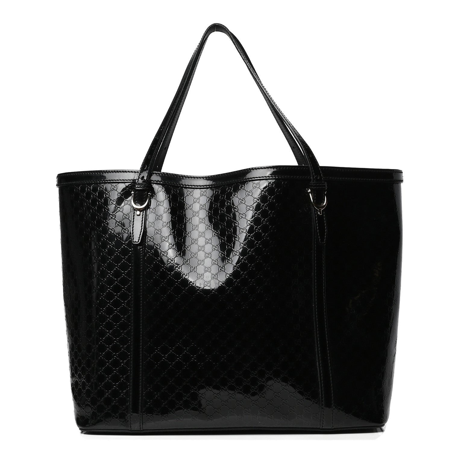 Gucci Patent Microguccissima Medium Nice Tote Black 1 of 5