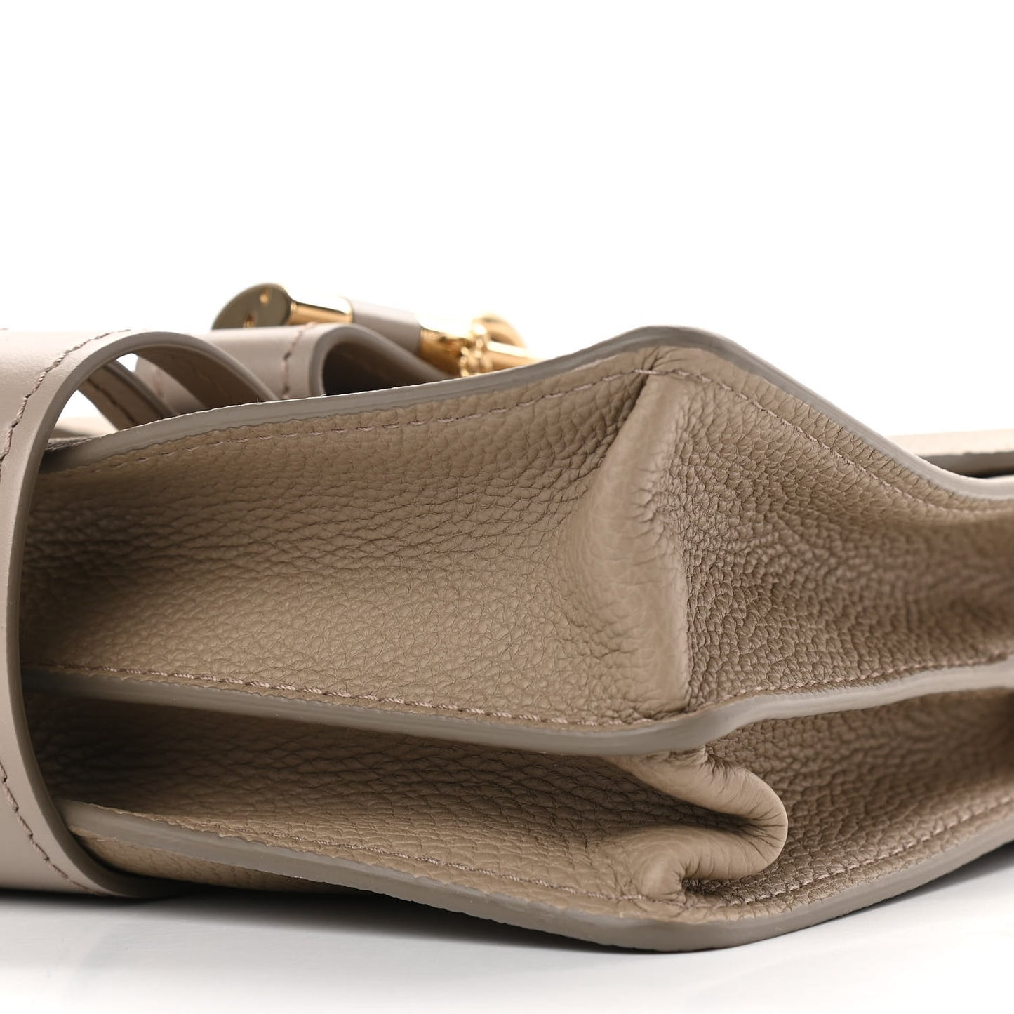Shiny Grained Calfskin Small Aby Day Shoulder Bag Motty Grey