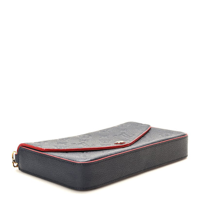 Louis Vuitton Empreinte Pochette Felicie Chain Wallet Marine Rouge 5 of 10
