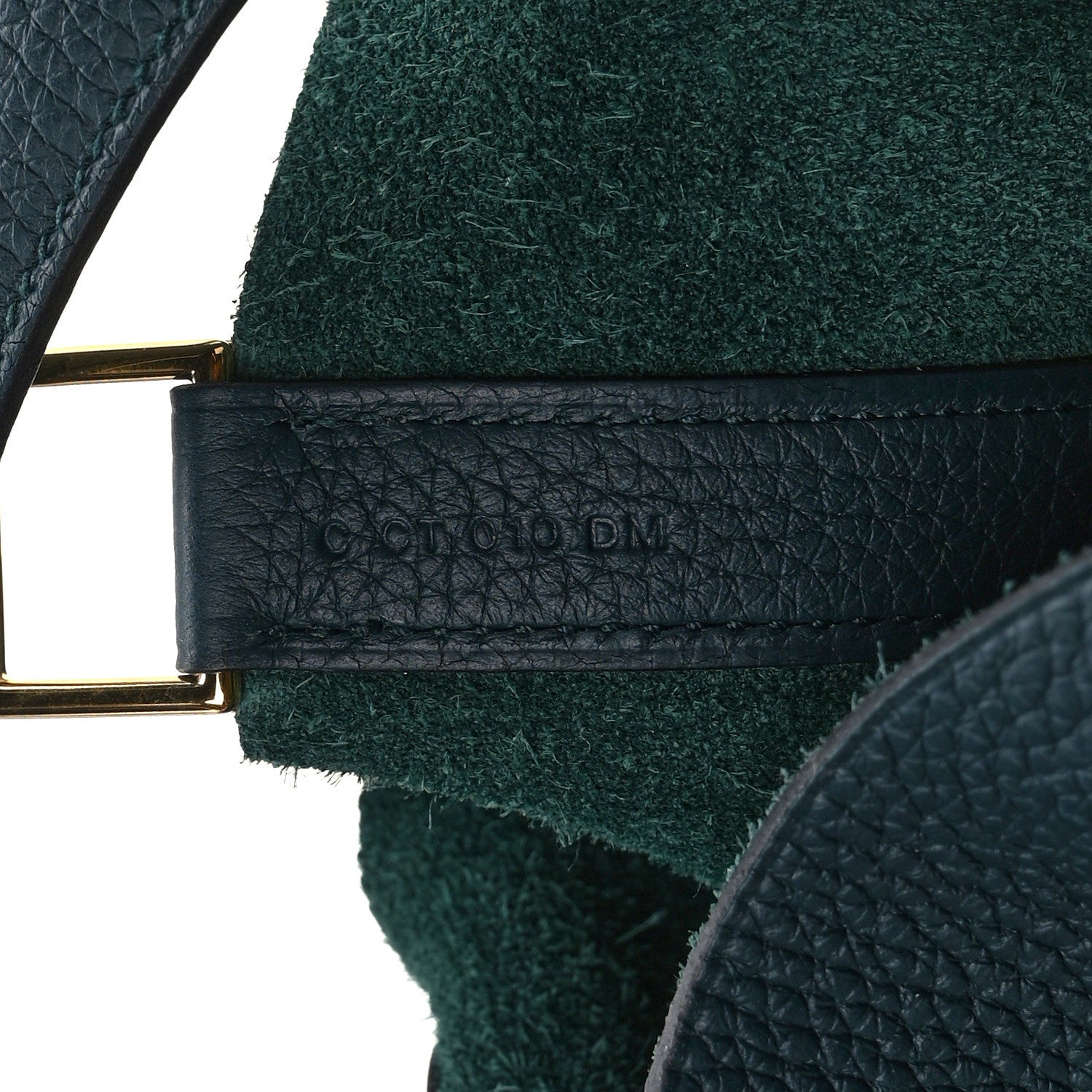 Hermes Taurillon Clemence Picotin Lock 26 MM Vert Cypress 7 of 12
