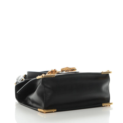 Prada City Calf Saffiano Animalier Top Handle Bag Black 4 of 6