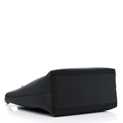 Loewe Grained Calfskin Small Anagram Tote Black 4 of 8