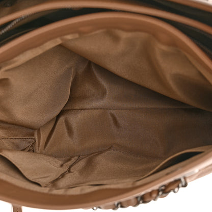 Chanel Grained Calfskin Quilted Large Zipped Shopping Tote Taupe 7 of 13