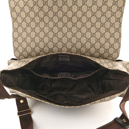 Gucci GG Plus Monogram Messenger Diaper Bag Dark Brown 5 of 17