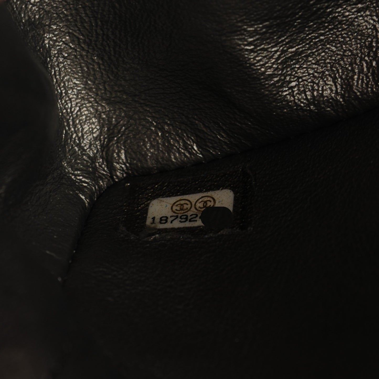 Metallic Lambskin Quilted Mini Rectangular Flap Pewter
