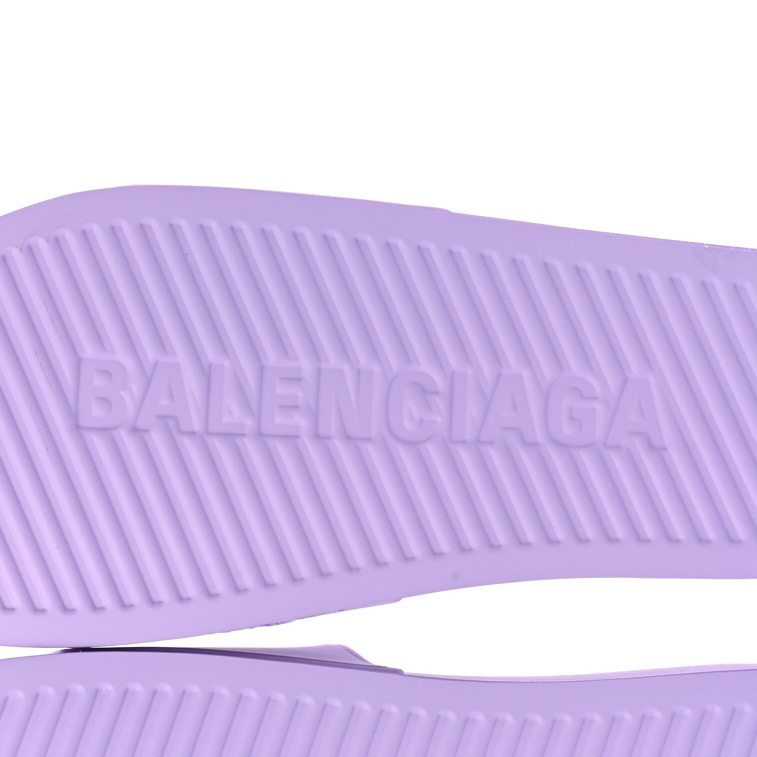 Balenciaga Rubber BB Womens Pool Slide Sandals 39 Lilac 6 of 8