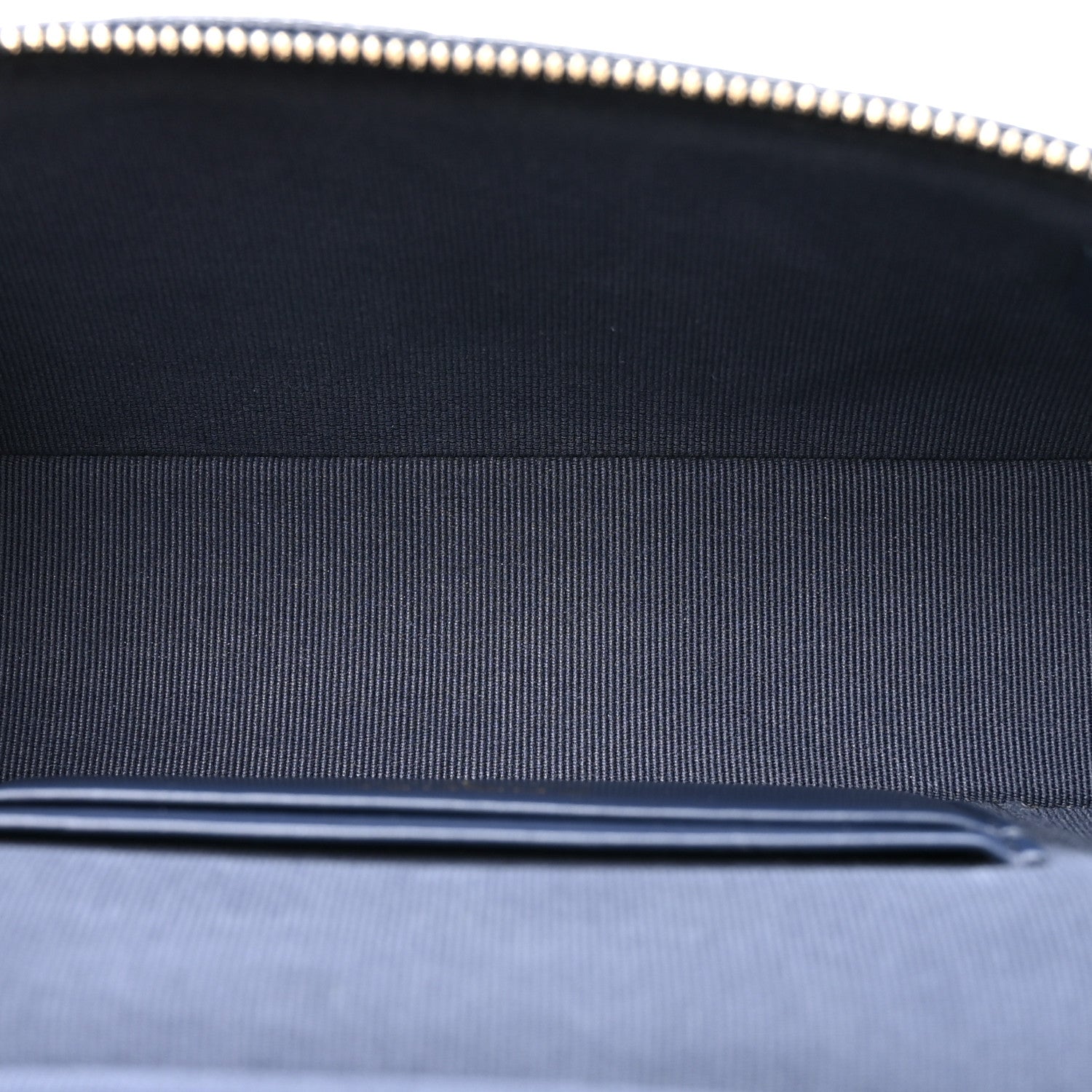 Chanel Caviar Quilted Top Handle Slim Vanity With Chain Navy 4 of 9