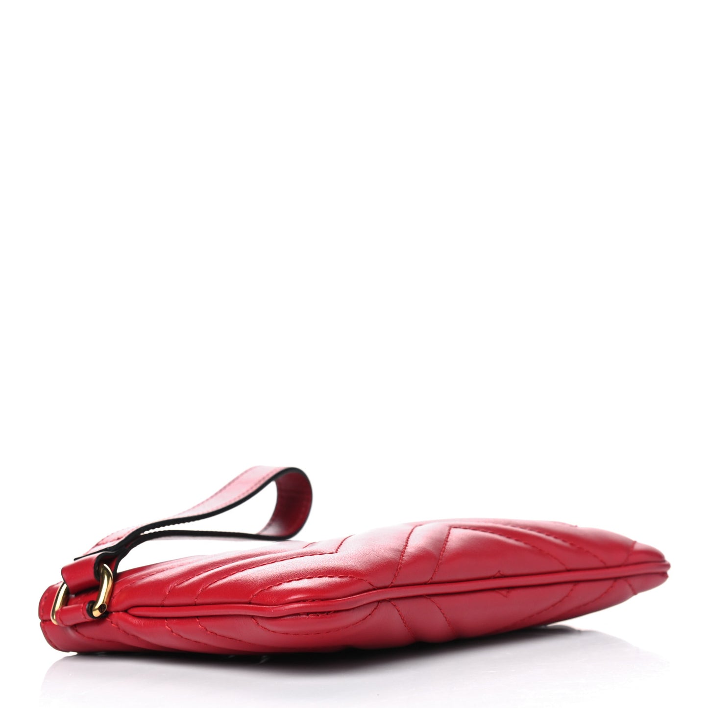Calfskin Matelasse GG Marmont Wrist Wallet Hibiscus Red