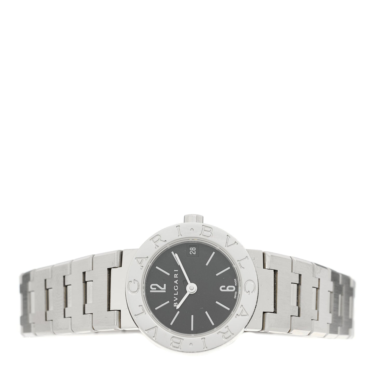 Stainless Steel 23mm Quartz Watch Black