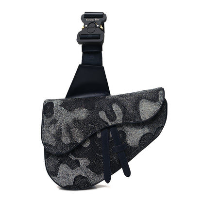 Christian Dior X Peter Doig Denim Camouflage Saddle Bag 1 of 10